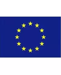 Šilkografinė ES vėliava 170x100cm, su karabinais, tvirtinimui ant stiebo
