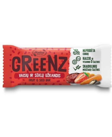 GREENZ užkandis su kalciu ir vitaminu D, 31 g GREENZ užkandis su kalciu ir vitaminu D, 31 g