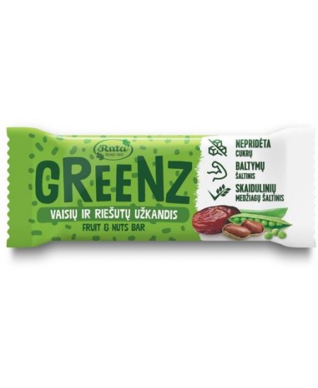GREENZ užkandis su baltymais, 30 g GREENZ užkandis su baltymais, 30 g