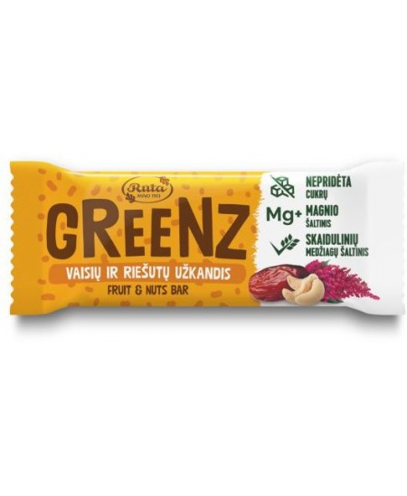 GREENZ užkandis su magniu, 30 g GREENZ užkandis su magniu, 30 g