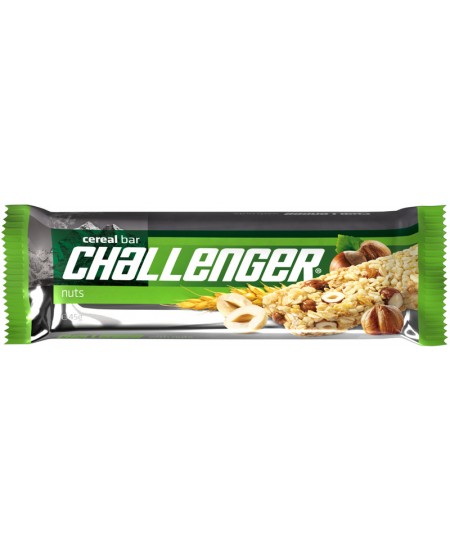 Javainių batonėlis CHALLENGER su riešutais, 45 g Javainių batonėlis CHALLENGER su riešutais, 45 g