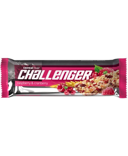 Javainių batonėlis CHALLENGER su spanguolėmis ir avietėmis, 45 g Javainių batonėlis CHALLENGER su spanguolėmis ir avietėmis, 45 g
