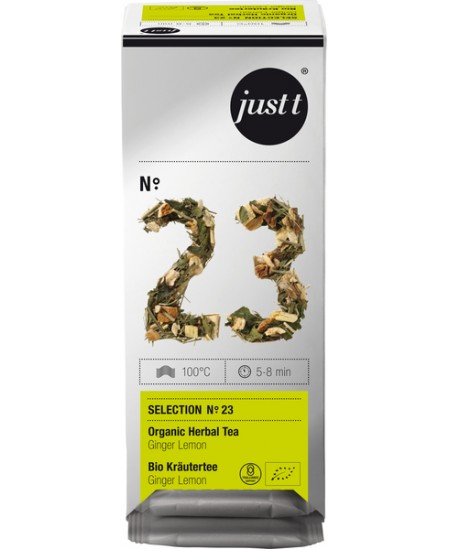Arbata JUST T ekologiška žolelių su imbieru ir citrina (Ginger lemon) Nr. 23, 25 vnt. Arbata JUST T ekologiška žolelių su imbieru ir citrina (Ginger lemon) Nr. 23, 25 vnt.