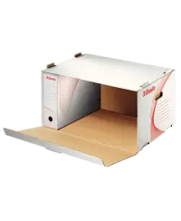 Archyvinė dėžė - konteineris ESSELTE, atidaromas iš šono, 360x258x540 mm, balta