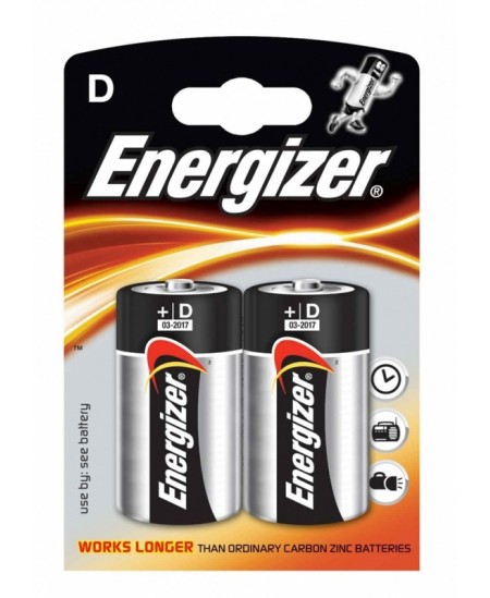 Elementai ENERGIZER LR20 (D), 2 vnt.