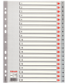 Skiriamieji plastikiniai lapai ESSELTE, 1-20, vienspalviai, A4