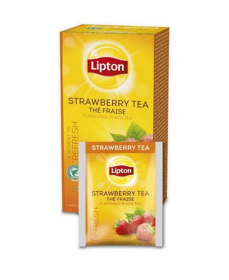 Arbata LIPTON STRAWBERRY, juodoji, braškių skonio, 25 vnt. Arbata LIPTON STRAWBERRY, juodoji, braškių skonio, 25 vnt.