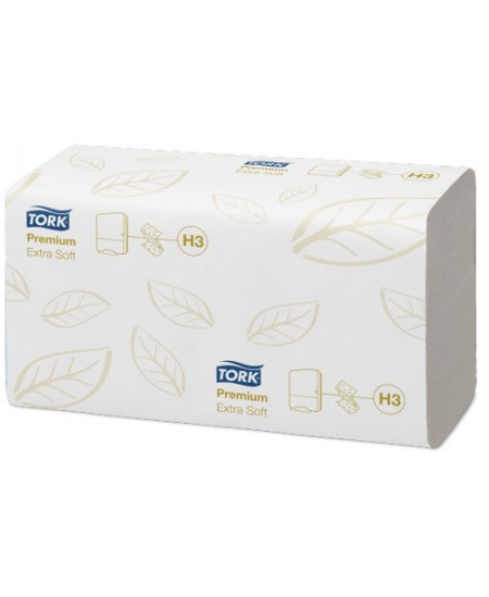 Lapiniai popieriniai rankšluosčiai TORK Premium Extra Soft (H3), 100278, V lenk., 200 serv., 1 pak.