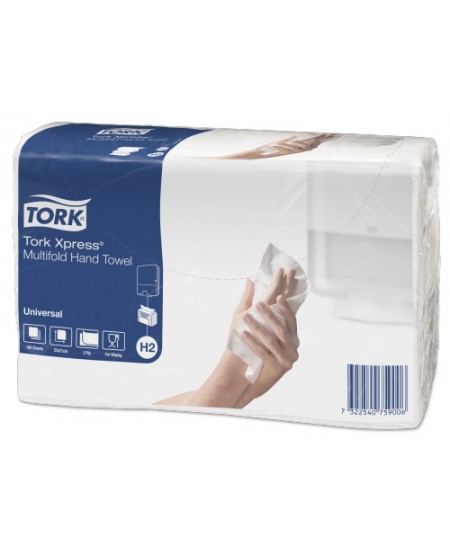 Lapiniai popieriniai rankšluosčiai TORK Universal (H2), 471103, Z lenk., 190 serv., 1 pak.