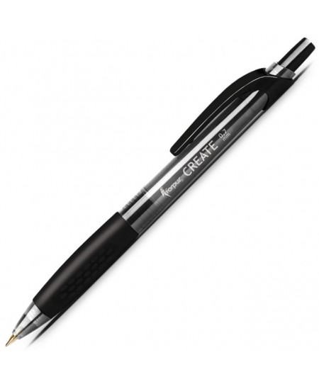 Automatinis gelinis rašiklis FORPUS Create, 0.7mm, juodos spalvos