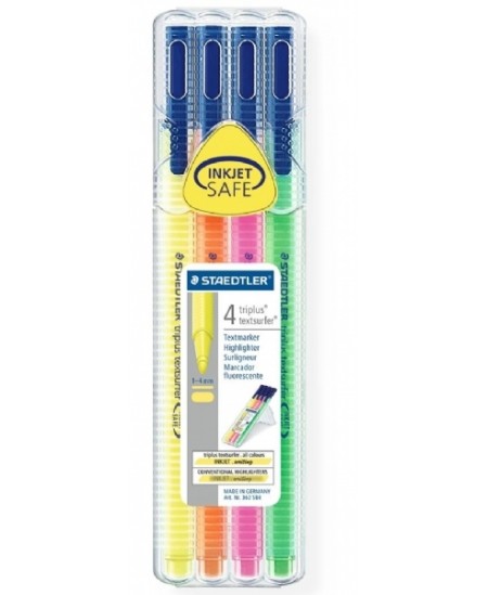 Teksto spalvilklių rinkinys STAEDTLER Triplus textsurfer, 4 spalvos