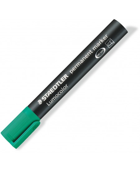 Permanentinis žymeklis LUMOCOLOR, apvali galvutė, 2-5 mm, žalias