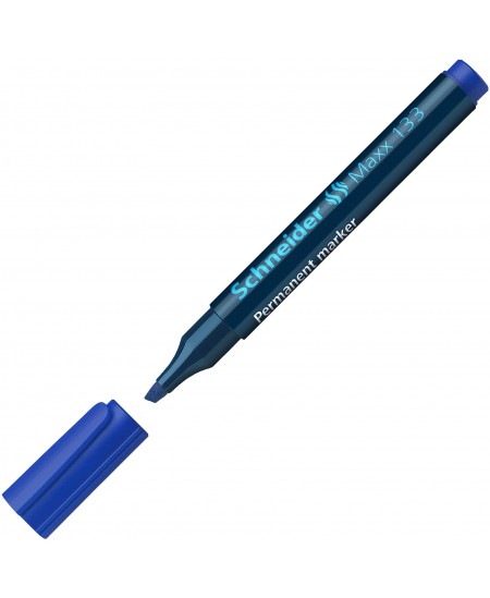 Permanentinis žymeklis SCHNEIDER Maxx 133, kirsta galvutė, 1-4 mm, mėlynas