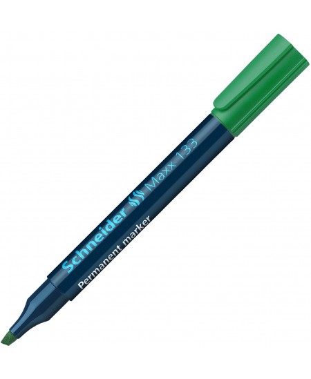 Permanentinis žymeklis SCHNEIDER Maxx 133, kirsta galvutė, 1-4 mm, žalias