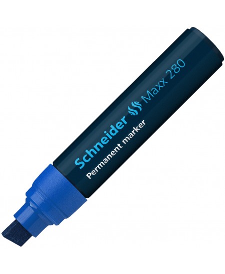Permanentinis žymeklis SCHNEIDER Maxx 280, kirsta galvutė, 4-12 mm, mėlynas