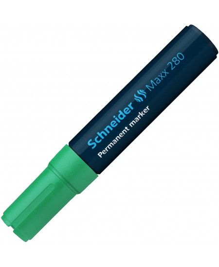 Permanentinis žymeklis SCHNEIDER Maxx 280, kirsta galvutė, 4-12 mm, žalias