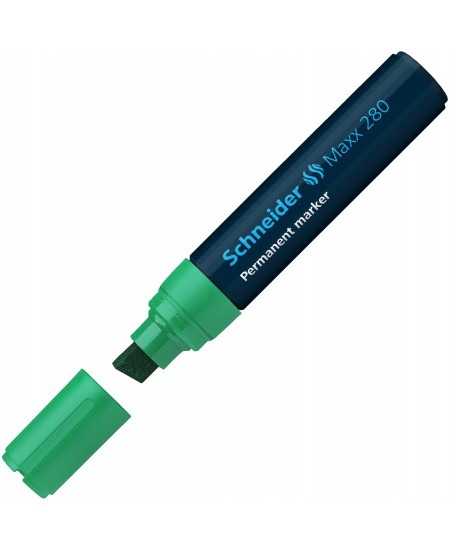 Permanentinis žymeklis SCHNEIDER Maxx 280, kirsta galvutė, 4-12 mm, žalias