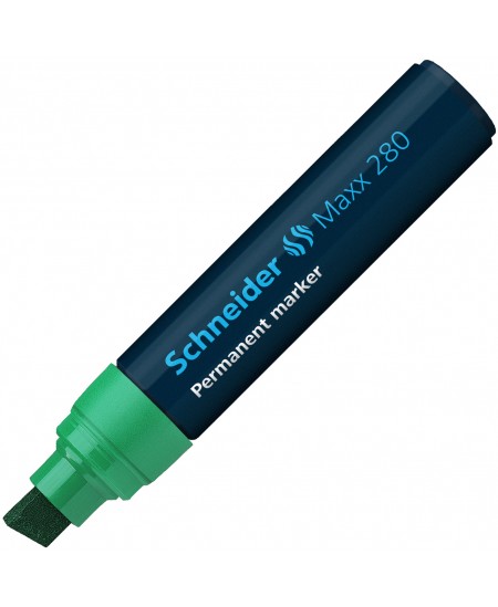 Permanentinis žymeklis SCHNEIDER Maxx 280, kirsta galvutė, 4-12 mm, žalias