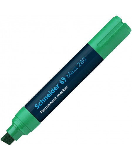 Permanentinis žymeklis SCHNEIDER Maxx 280, kirsta galvutė, 4-12 mm, žalias