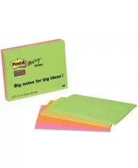 Didelio formato lipnūs lapeliai Post-it® SUPER STICKY, 200x149 mm