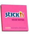 Lipnūs lapeliai STICK´N, 76x76 mm, 100 lapelių, ryškiai rožiniai