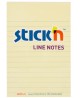 Lipnūs lapeliai STICK´N Line Notes, 150x101 mm, 100 lapelių, linijomis, geltoni