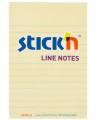 Lipnūs lapeliai STICK´N Line Notes, 150x101 mm, 100 lapelių, linijomis, geltoni