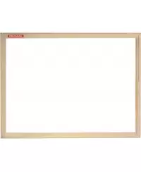 Balta magnetinė lenta MEMOBOARDS 90x120 cm, mediniu rėmu