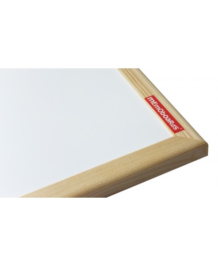 Balta magnetinė lenta MEMOBOARDS, 120x90 cm, medinis rėmas