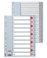 Skiriamieji plastikiniai lapai ESSELTE, 1-12, vienspalviai, A4