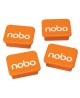 Magnetai NOBO, 18x22mm, oranžiniai, 4 vnt.