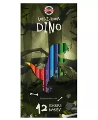 Spalvoti pieštukai KOH-I-NOOR Dino, 12 spalvų