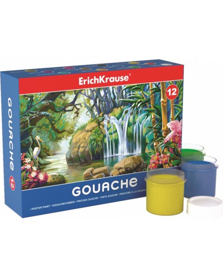 Guašas ERICH KRAUSE Easy, 12 spalvų Guašas ERICH KRAUSE Easy, 12 spalvų