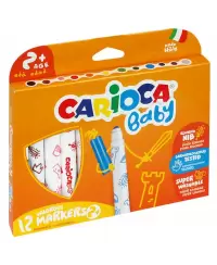 Flomasteriai CARIOCA Baby marker 2+, 12 spalvų