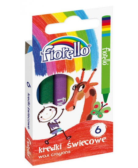 Vaškinės kreidelės GRAND FIORELLO, 6 spalvų rinkinys Vaškinės kreidelės GRAND FIORELLO, 6 spalvų rinkinys