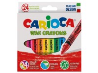 Vaškinės kreidelės CARIOCA, 24 spalvų