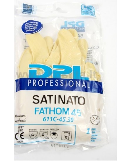Pirštinės iš natūralaus latekso Professional Satinat Fathom-45, S dydis, pora