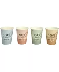 Ekologiški popieriniai BIO puodeliai, 360 ml, 50 vnt
