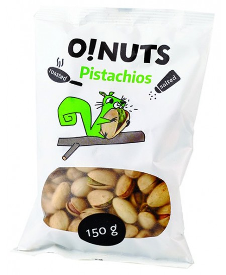 Kepinti ir sūdyti pistacijų riešutai O!NUTS, 150 g