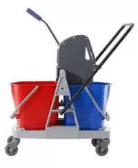 Valymo vežimėlis BT076, plastikinis, du kibirai po 18 l
