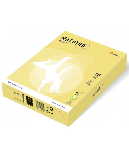 Spalvotas popierius MAESTRO COLOR, 80g/m2, A3, 500 lapų, citrinos (Lemon Yellow)