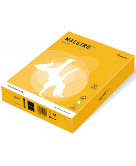 Spalvotas popierius MAESTRO COLOR, 80g/m2, A4, 500 lapų, saulės geltona (Sun Yellow)