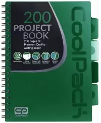 Sąsiuvinis su spirale COOLPACK, B5, 200 lapų, langeliais, žalias