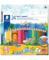 Spalvoti pieštukai STAEDTLER Noris Club, akvareliniai, 24 spalvų