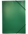 Aplankas su guma Osiris, plastikinis, A4, žalias