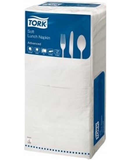 Stalo servetėlės TORK Advanced 15129, baltos spalvos, 3 sluoksnių, 33x33 cm, 150 vnt.
