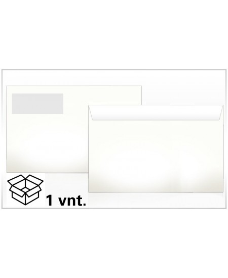 Vokas E5, 156x220 mm, langelis kairėje 45x90 mm, su nuplėšiama juostele, 1 vnt. Vokas E5, 156x220 mm, langelis kairėje 45x90 mm, su nuplėšiama juostele, 1 vnt.