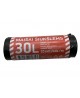 Šiukšlių maišai, 30 litrų, rulone 20 vnt., HDPE, juodos sp.