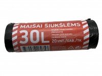 Šiukšlių maišai, 30 litrų, rulone 20 vnt.