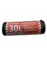 Šiukšlių maišai, 30 litrų, rulone 20 vnt., HDPE, juodos sp.